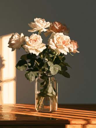 Roses on the table
